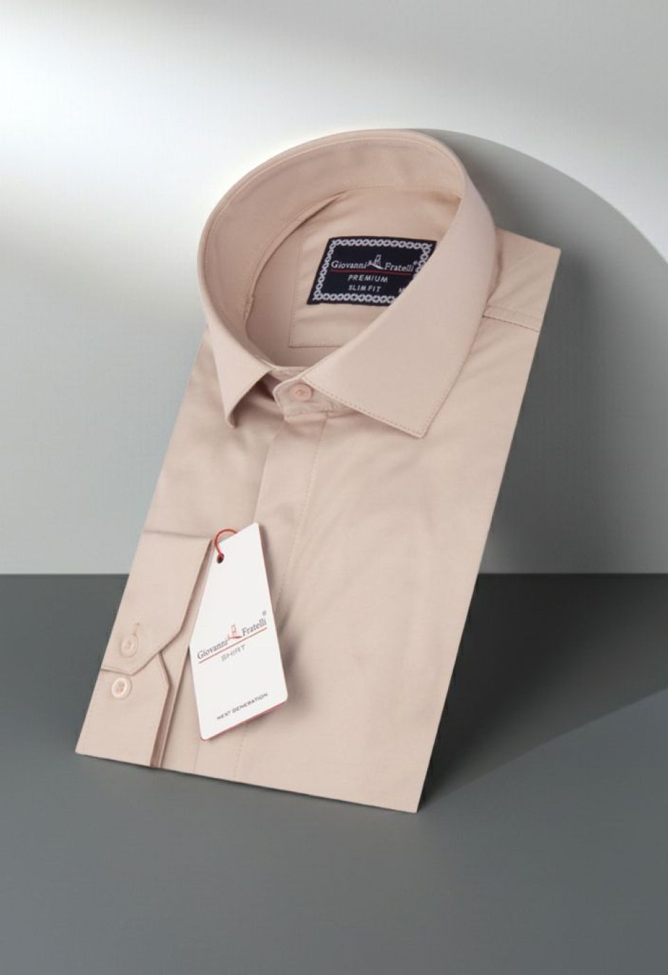 Slim Fit Uzun Kol Düz Renk Saten Erkek Gömlek 3GMK317045011