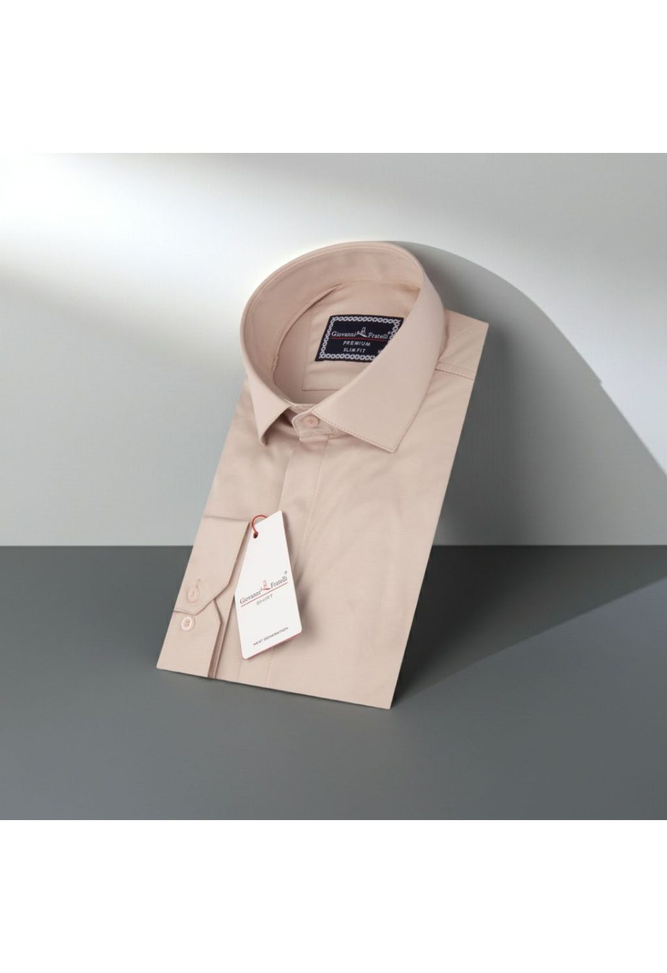 Slim Fit Uzun Kol Düz Renk Saten Erkek Gömlek 3GMK317045011 - Giovanni Fratelli