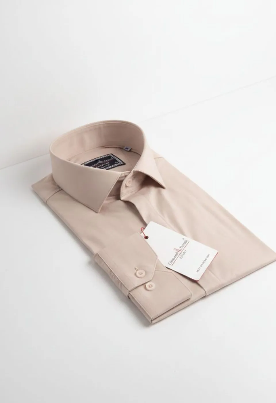 Slim Fit Uzun Kol Düz Renk Saten Erkek Gömlek 3GMK317045011 - Giovanni Fratelli