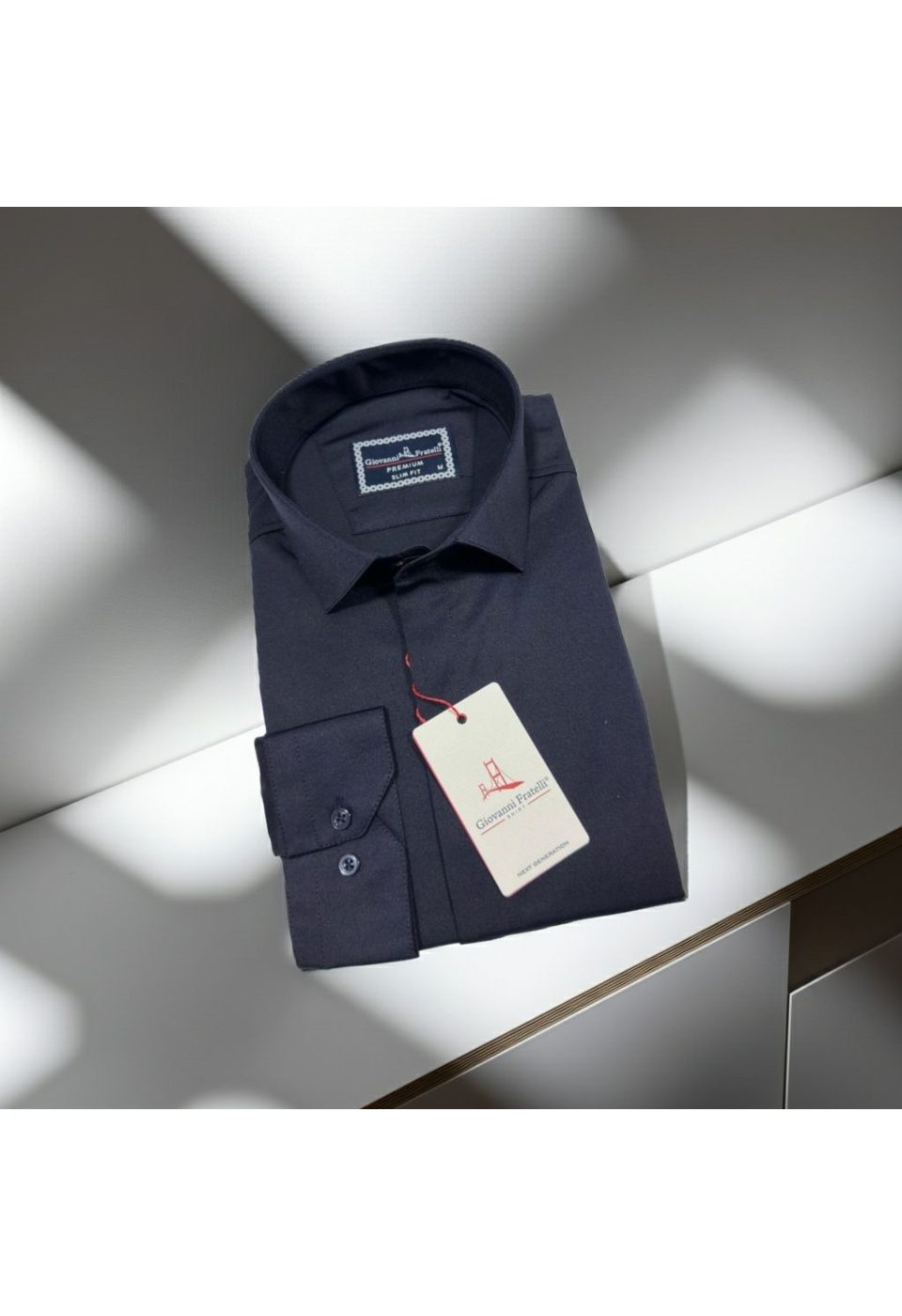 Slim Fit Uzun Kol Düz Renk Saten Erkek Gömlek 3GMK317045013 - Giovanni Fratelli