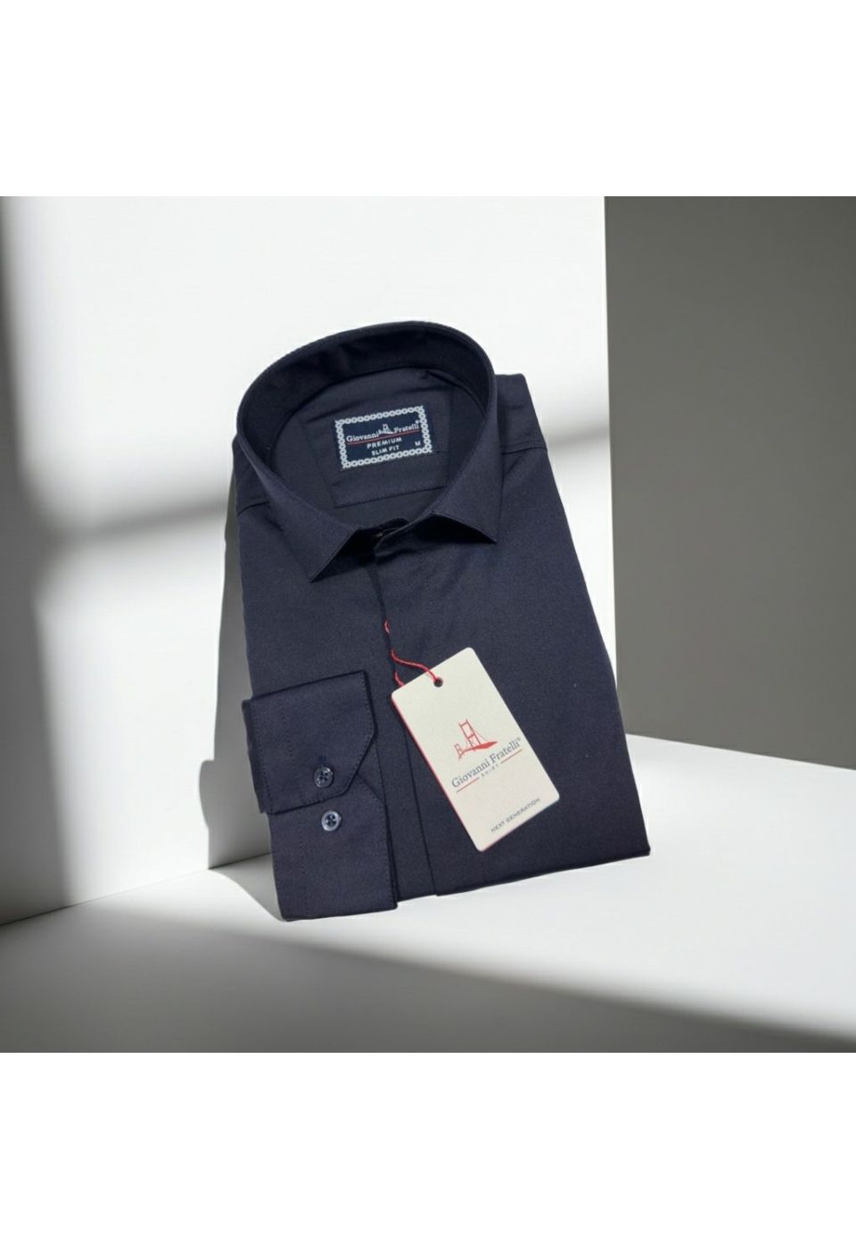 Slim Fit Uzun Kol Düz Renk Saten Erkek Gömlek 3GMK317045013 - Giovanni Fratelli