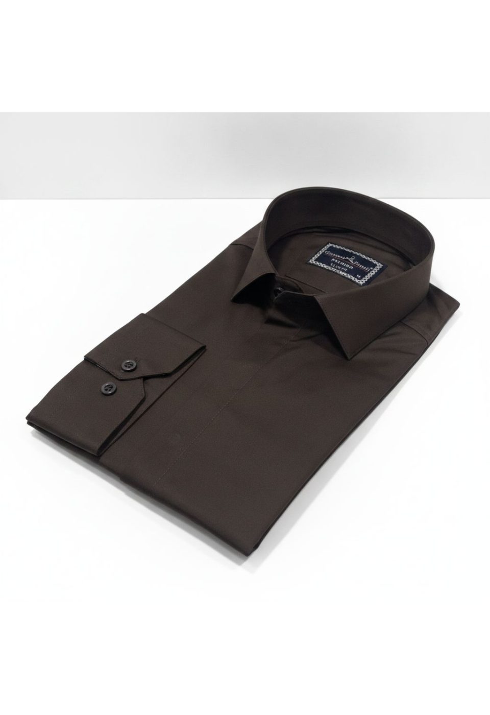 7045 CR SATIN 014 Slim Fit Uzun Kol Düz Renk Saten Erkek Gömlek 3GMK317045014 - Giovanni Fratelli