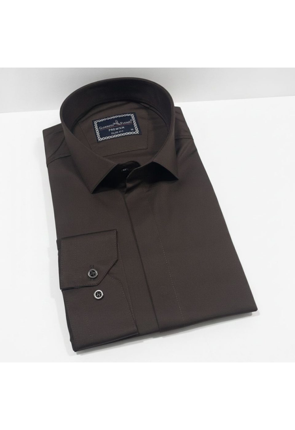 7045 CR SATIN 014 Slim Fit Uzun Kol Düz Renk Saten Erkek Gömlek 3GMK317045014 - Giovanni Fratelli