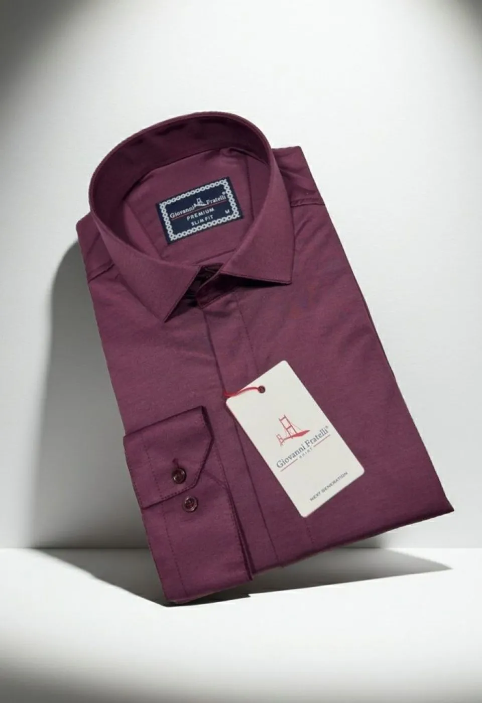 Slim Fit Uzun Kol Düz Renk Saten Erkek Gömlek 3GMK317045015