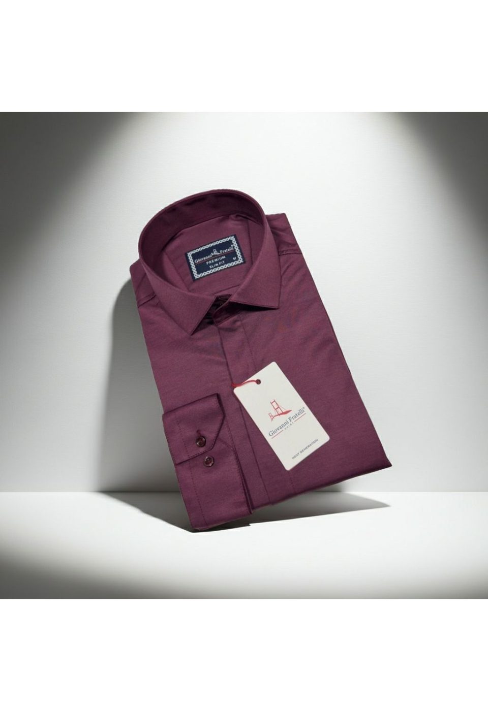 Slim Fit Uzun Kol Düz Renk Saten Erkek Gömlek 3GMK317045015 - Giovanni Fratelli