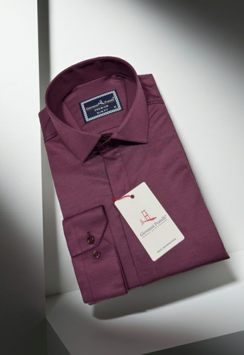Slim Fit Uzun Kol Düz Renk Saten Erkek Gömlek 3GMK317045015
