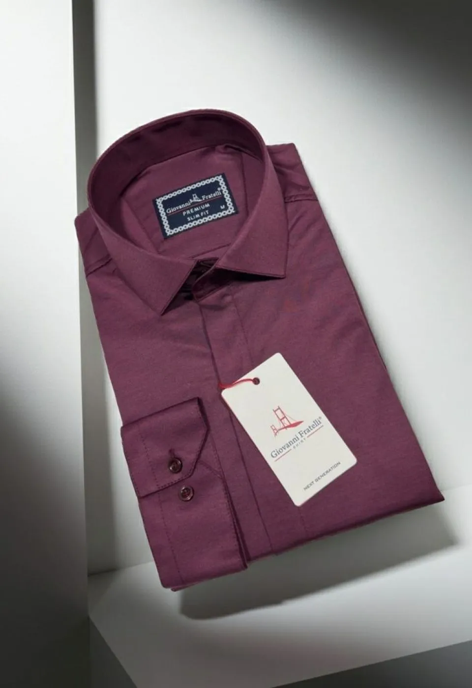 Slim Fit Uzun Kol Düz Renk Saten Erkek Gömlek 3GMK317045015