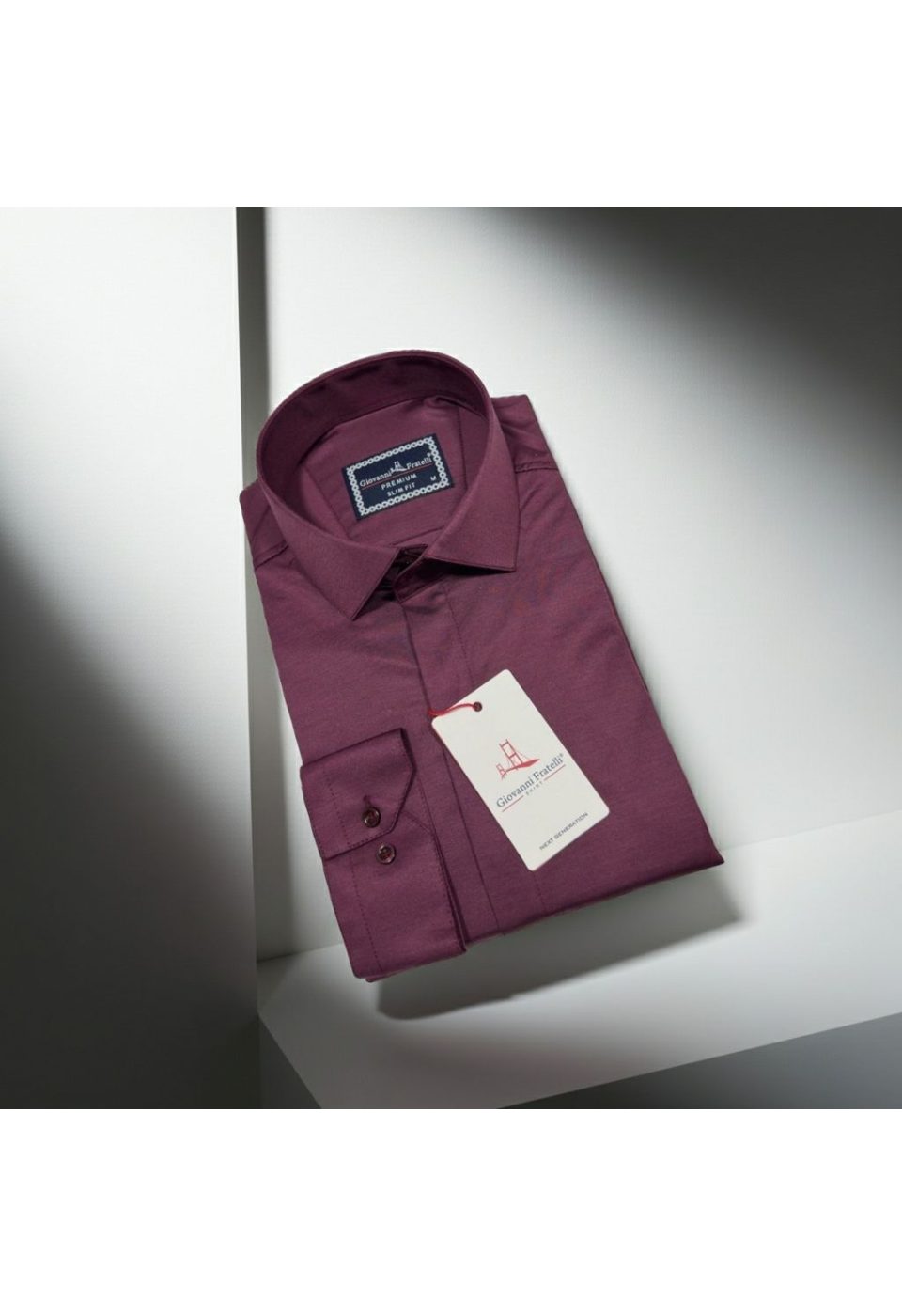 Slim Fit Uzun Kol Düz Renk Saten Erkek Gömlek 3GMK317045015 - Giovanni Fratelli