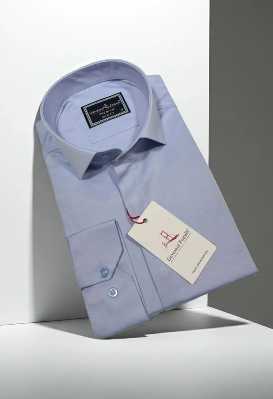 Slim Fit Uzun Kol Düz Renk Saten Erkek Gömlek 3GMK317045016