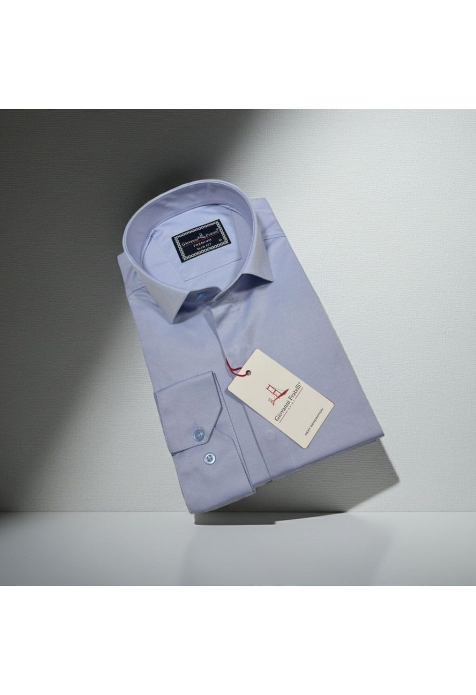 Slim Fit Uzun Kol Düz Renk Saten Erkek Gömlek 3GMK317045016 - Giovanni Fratelli