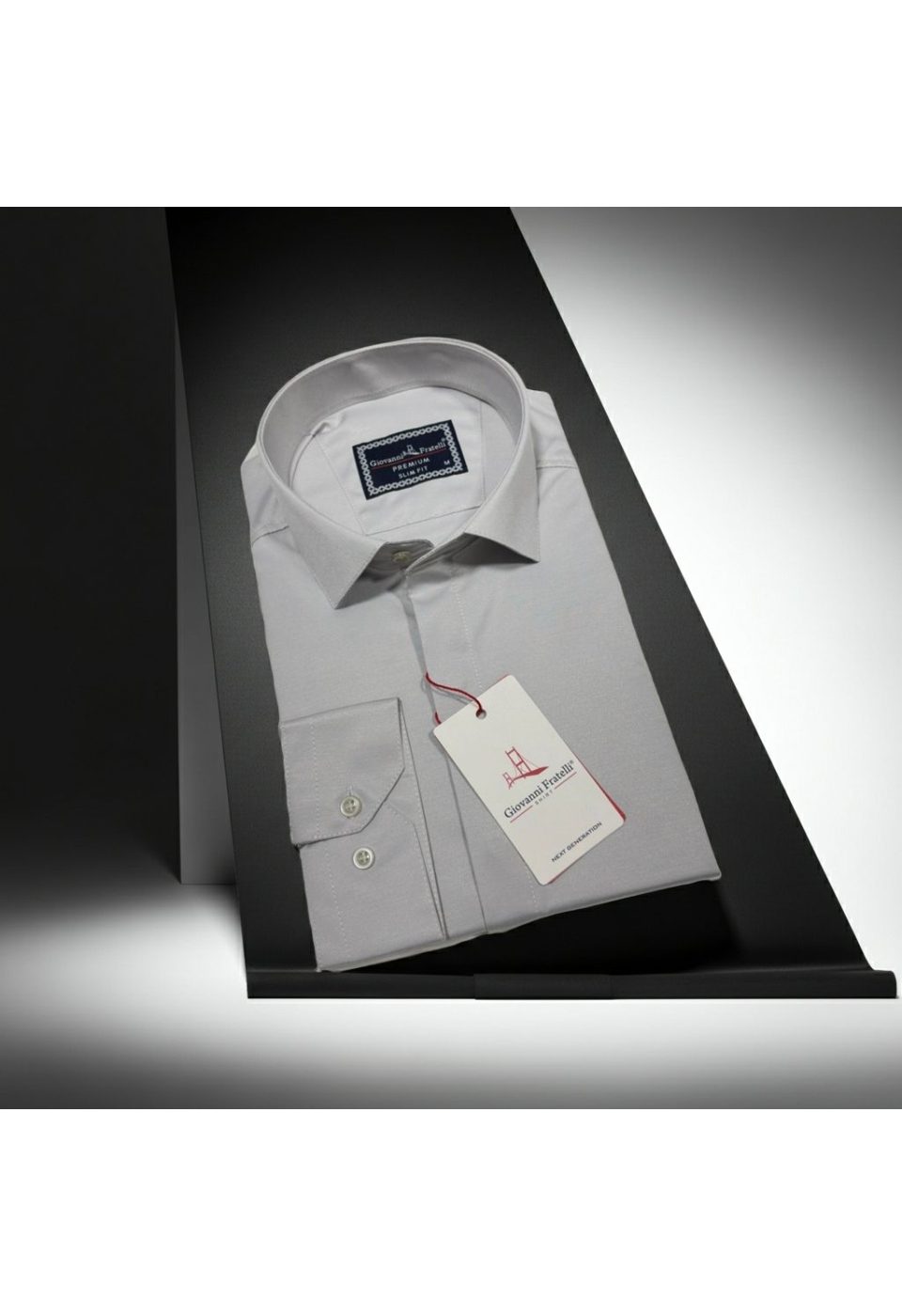 Slim Fit Uzun Kol Düz Renk Saten Erkek Gömlek 3GMK317045017 - Giovanni Fratelli