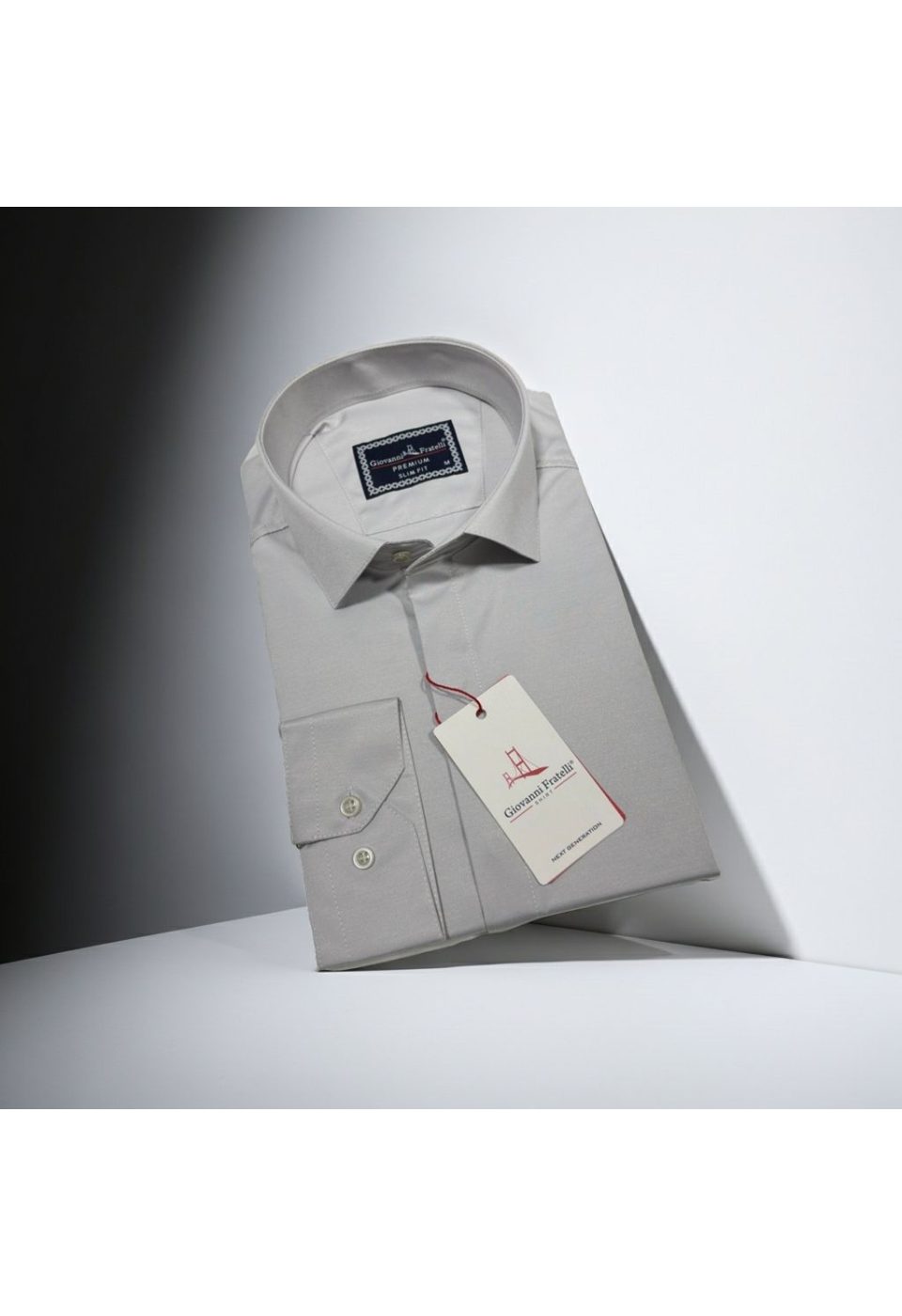 Slim Fit Uzun Kol Düz Renk Saten Erkek Gömlek 3GMK317045017 - Giovanni Fratelli