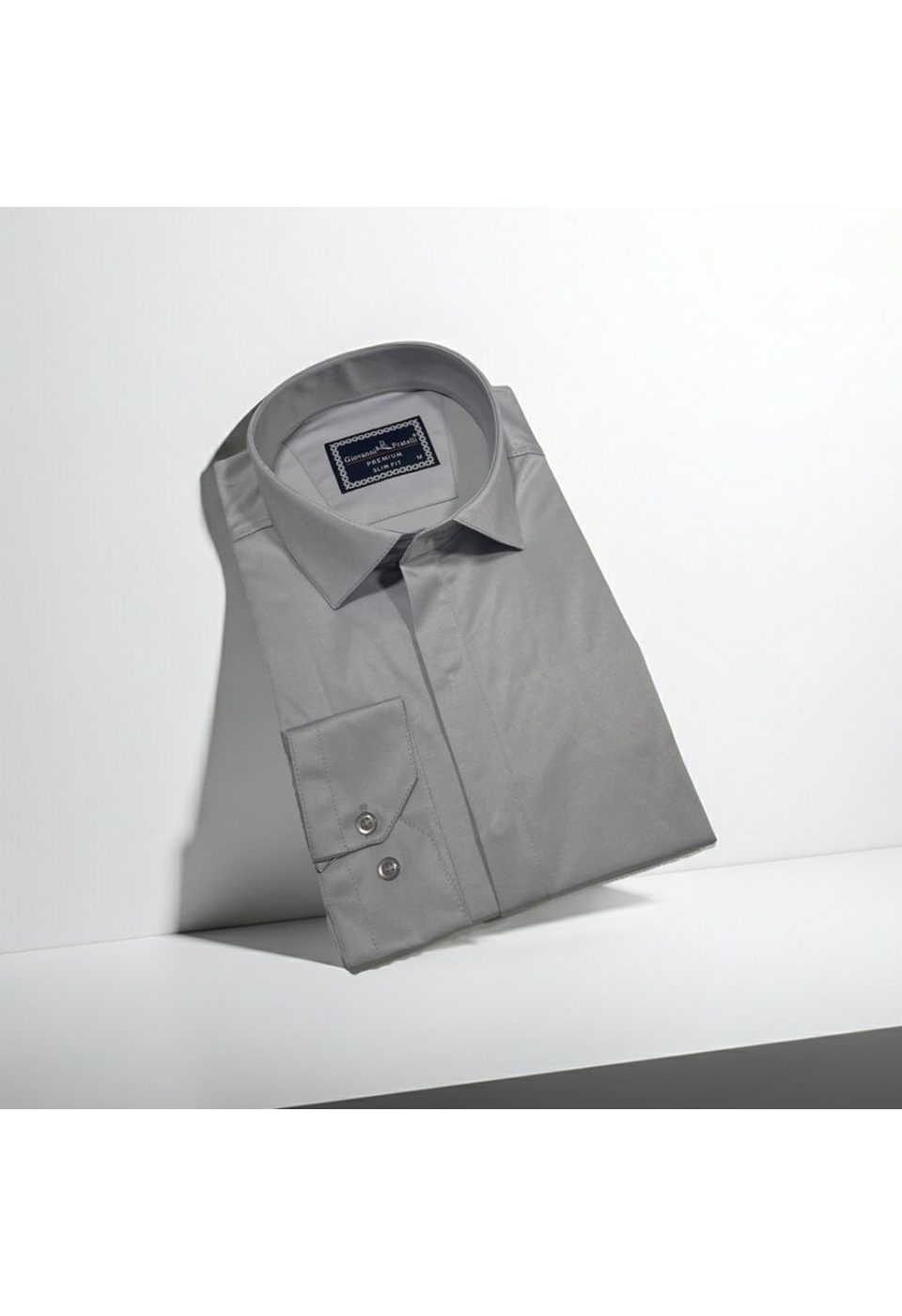 7045 CR SATIN 018 Slim Fit Uzun Kol Düz Renk Saten Erkek Gömlek 3GMK317045018 - Giovanni Fratelli