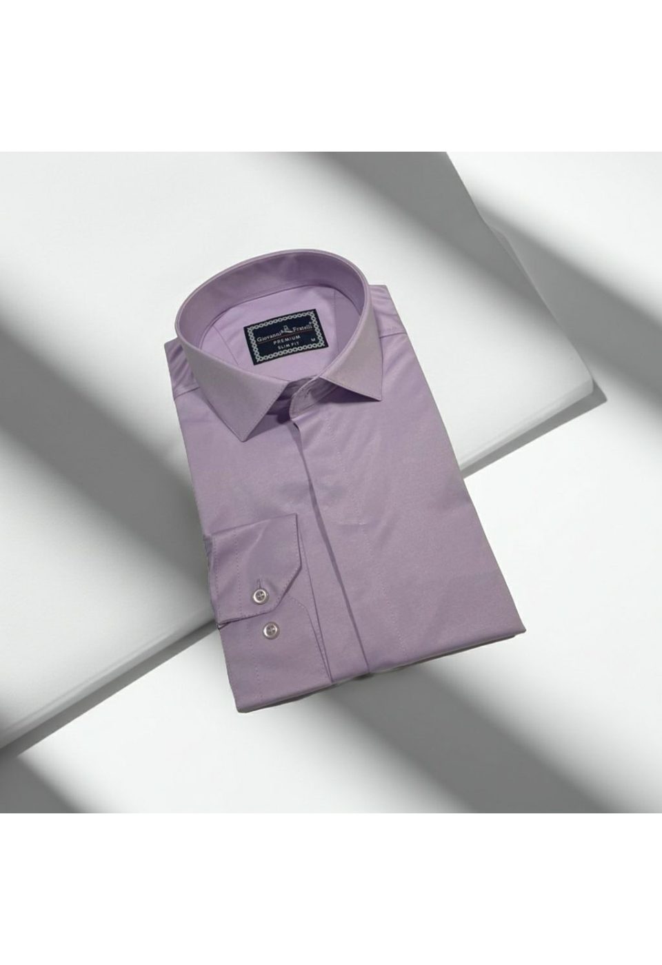 Slim Fit Uzun Kol Düz Renk Saten Erkek Gömlek 3GMK317045019 - Giovanni Fratelli