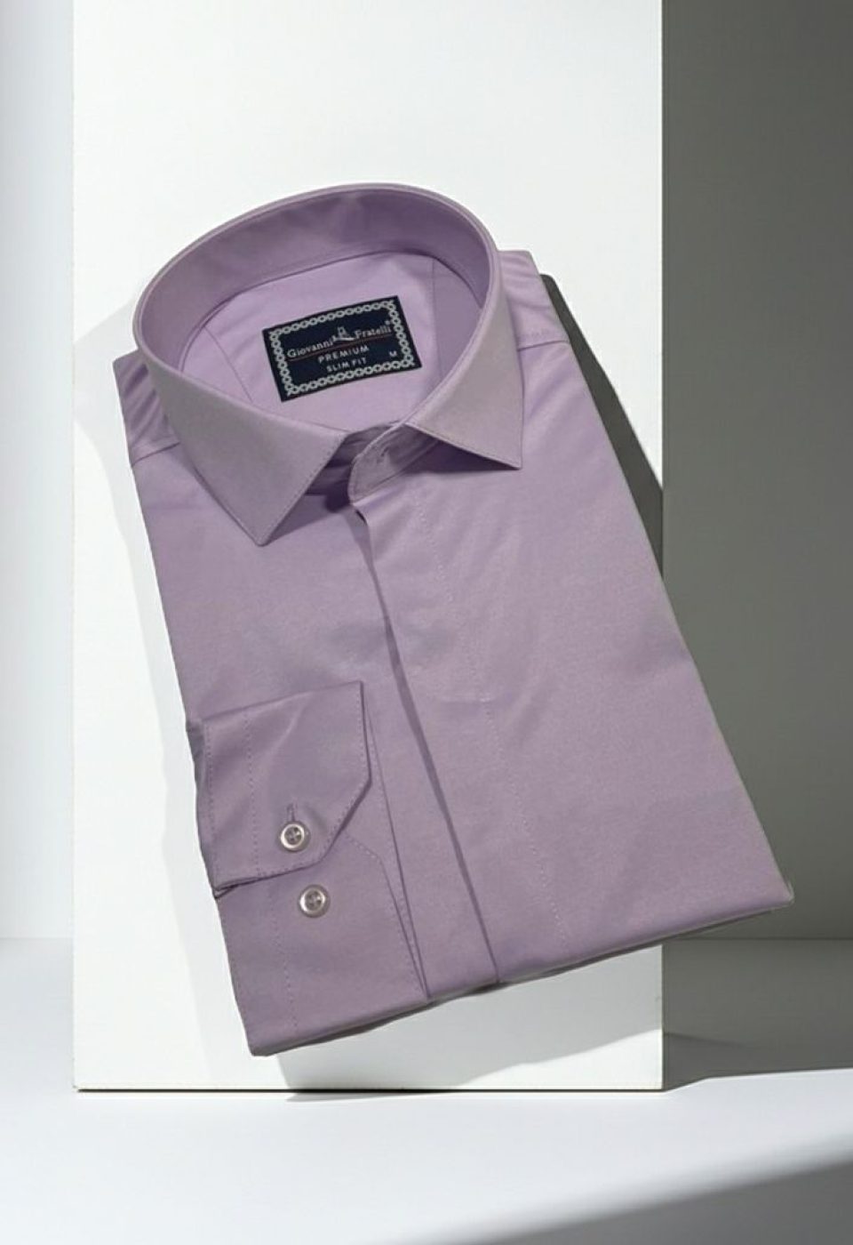 Slim Fit Uzun Kol Düz Renk Saten Erkek Gömlek 3GMK317045019 Slim Fit Uzun Kol Düz Renk Saten Erkek Gömlek 3GMK317045019