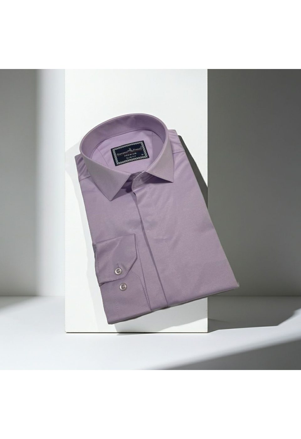 Slim Fit Uzun Kol Düz Renk Saten Erkek Gömlek 3GMK317045019 - Giovanni Fratelli