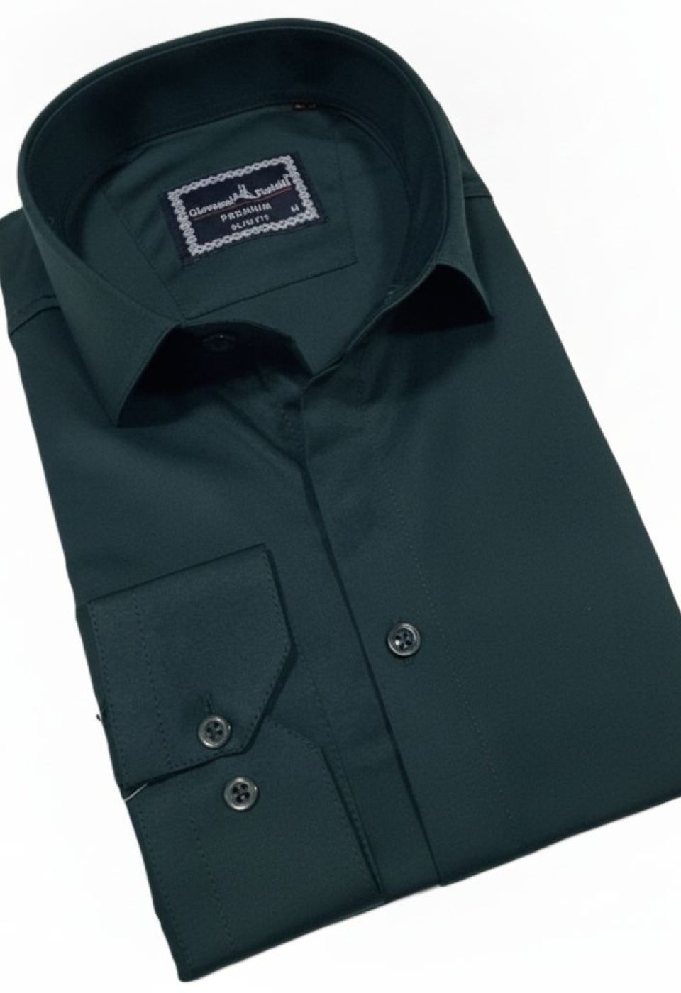 Slim Fit Uzun Kol Düz Renk Saten Erkek Gömlek 3GMK317045020