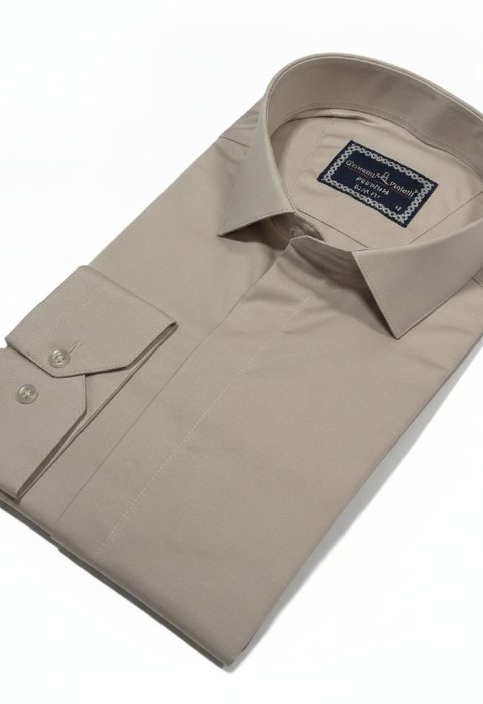 Slim Fit Uzun Kol Düz Renk Saten Erkek Gömlek 3GMK317045022 Slim Fit Uzun Kol Düz Renk Saten Erkek Gömlek 3GMK317045022