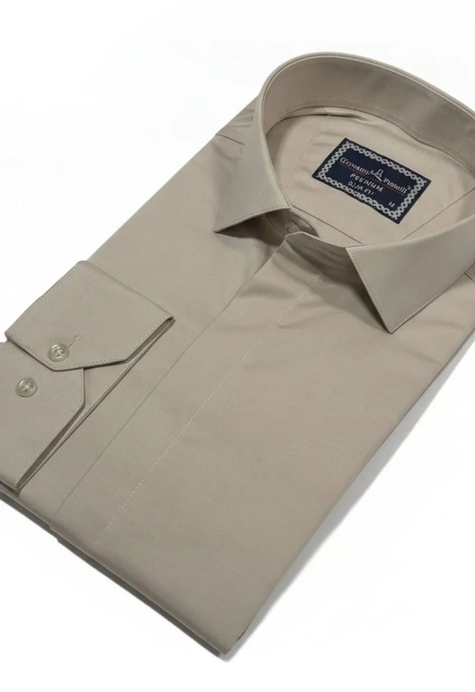 Slim Fit Uzun Kol Düz Renk Saten Erkek Gömlek 3GMK317045022