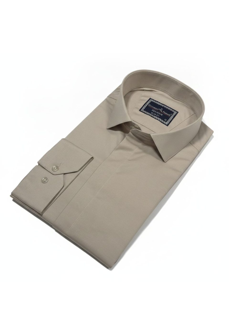 Slim Fit Uzun Kol Düz Renk Saten Erkek Gömlek 3GMK317045022 - Giovanni Fratelli