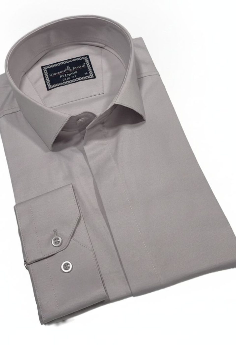 Slim Fit Uzun Kol Düz Renk Saten Erkek Gömlek 3GMK317045023 - Giovanni Fratelli
