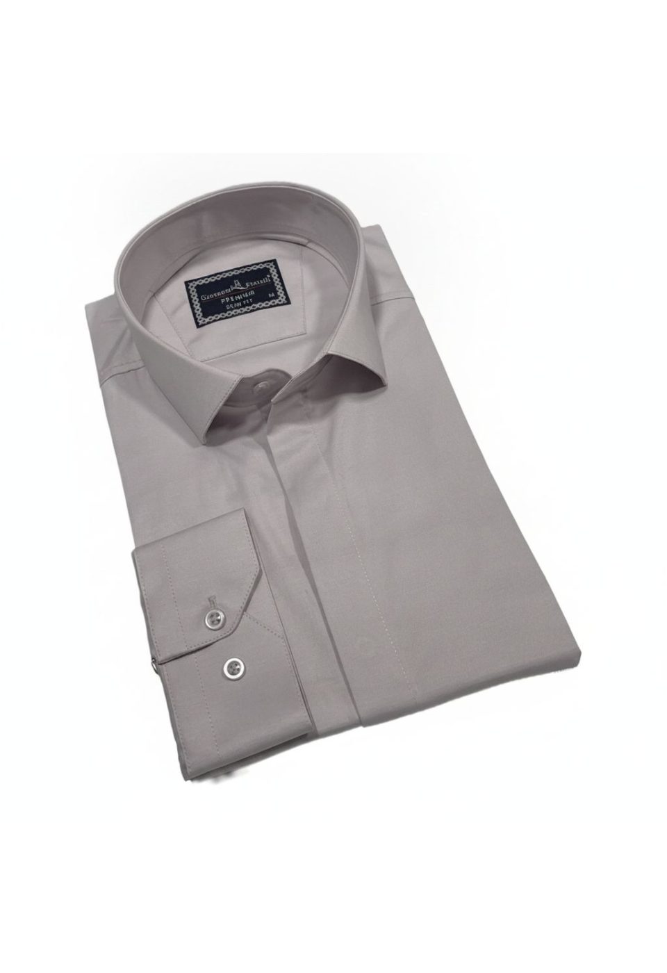 Slim Fit Uzun Kol Düz Renk Saten Erkek Gömlek 3GMK317045023 - Giovanni Fratelli