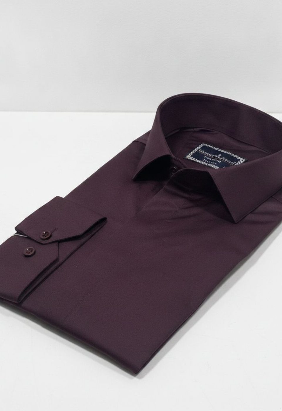 Slim Fit Uzun Kol Düz Renk Saten Erkek Gömlek 3GMK317045024 Slim Fit Uzun Kol Düz Renk Saten Erkek Gömlek 3GMK317045024