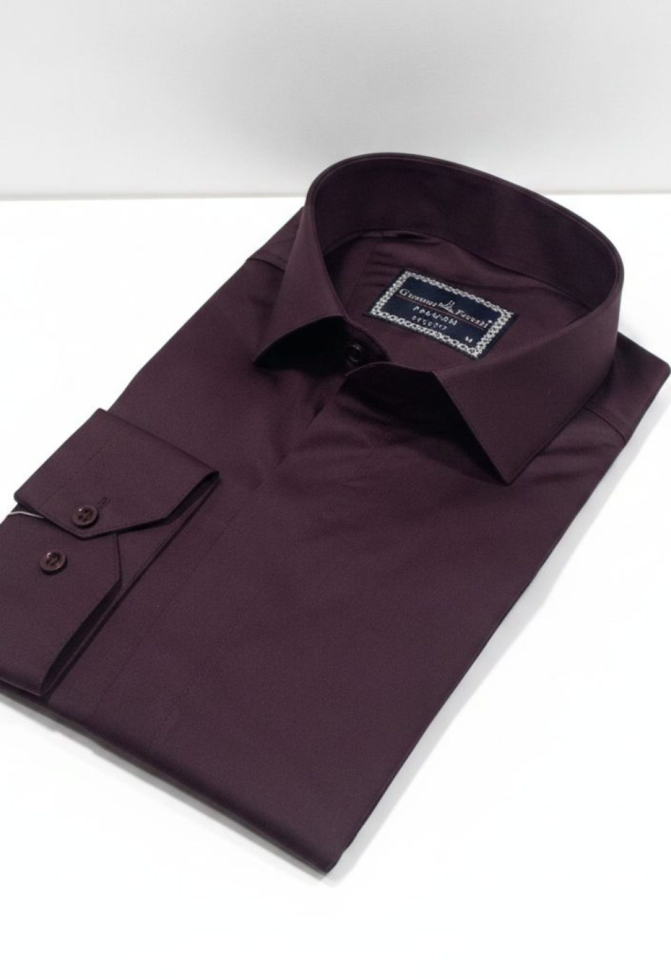 Slim Fit Uzun Kol Düz Renk Saten Erkek Gömlek 3GMK317045024 - Giovanni Fratelli