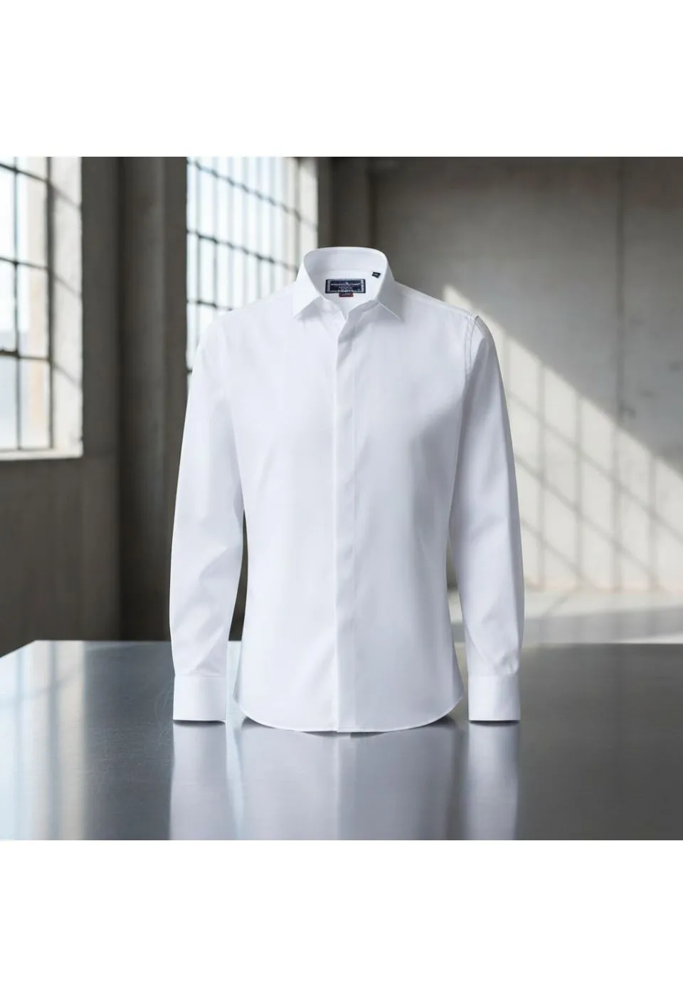 8 Drop Slim Fit Uzun Kol Düz Renk Saten Erkek Gömlek 3GMK327046001 - Giovanni Fratelli