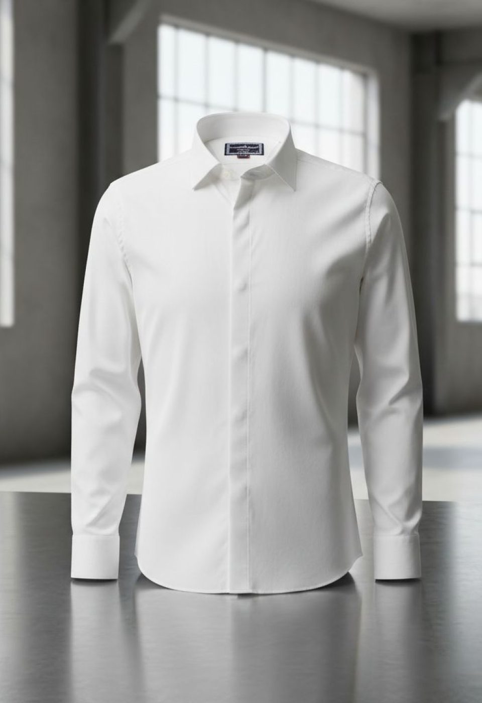 8 Drop Slim Fit Uzun Kol Düz Renk Saten Erkek Gömlek 3GMK327046002 - Giovanni Fratelli