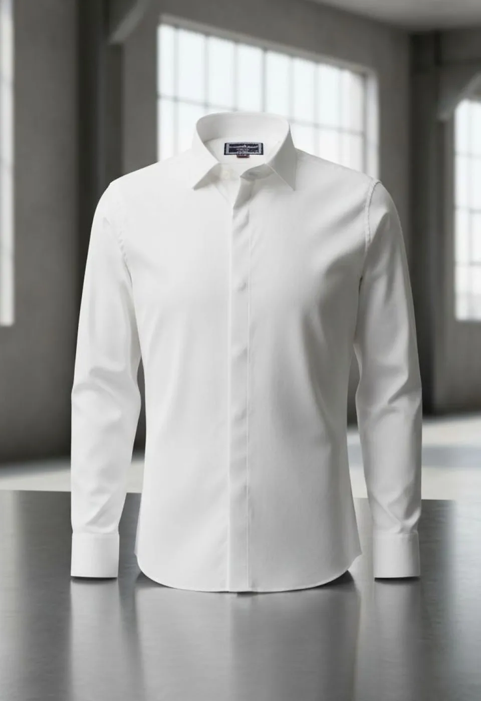 8 Drop Slim Fit Uzun Kol Düz Renk Saten Erkek Gömlek 3GMK327046002