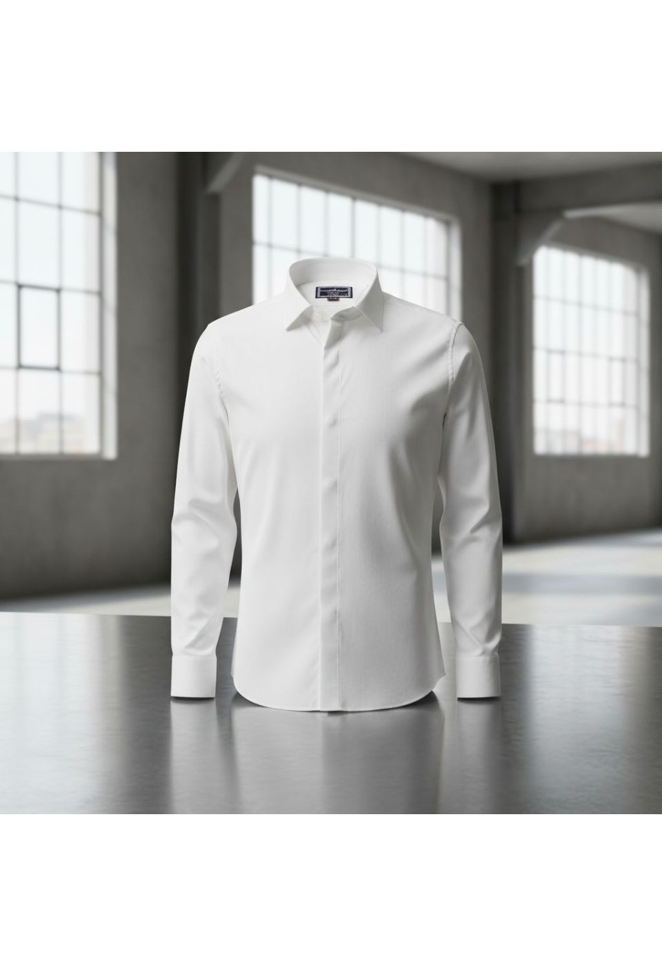 8 Drop Slim Fit Uzun Kol Düz Renk Saten Erkek Gömlek 3GMK327046002 - Giovanni Fratelli
