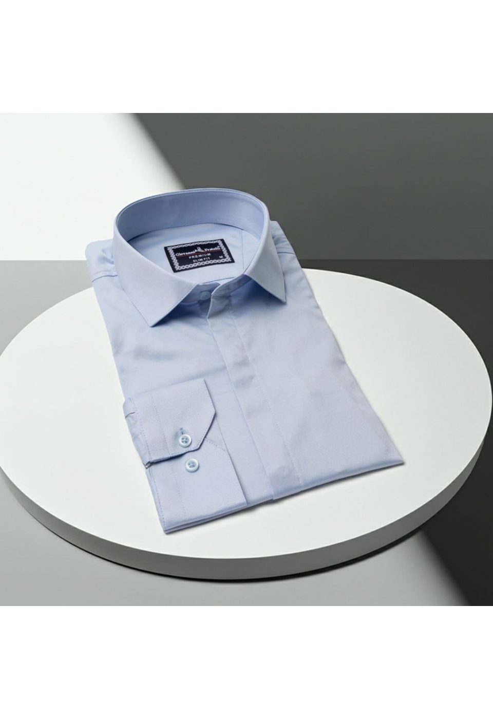 8 Drop Slim Fit Uzun Kol Düz Renk Saten Erkek Gömlek 3GMK327046004 - Giovanni Fratelli