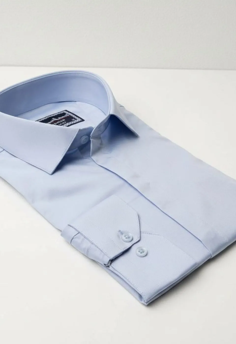 8 Drop Slim Fit Uzun Kol Düz Renk Saten Erkek Gömlek 3GMK327046004