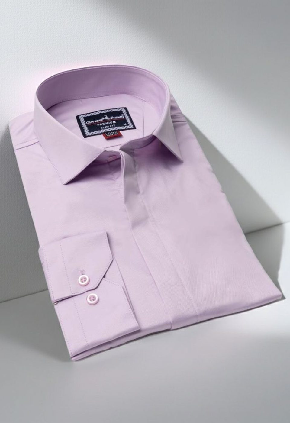 8 Drop Slim Fit Uzun Kol Düz Renk Saten Erkek Gömlek 3GMK327046005 - Giovanni Fratelli