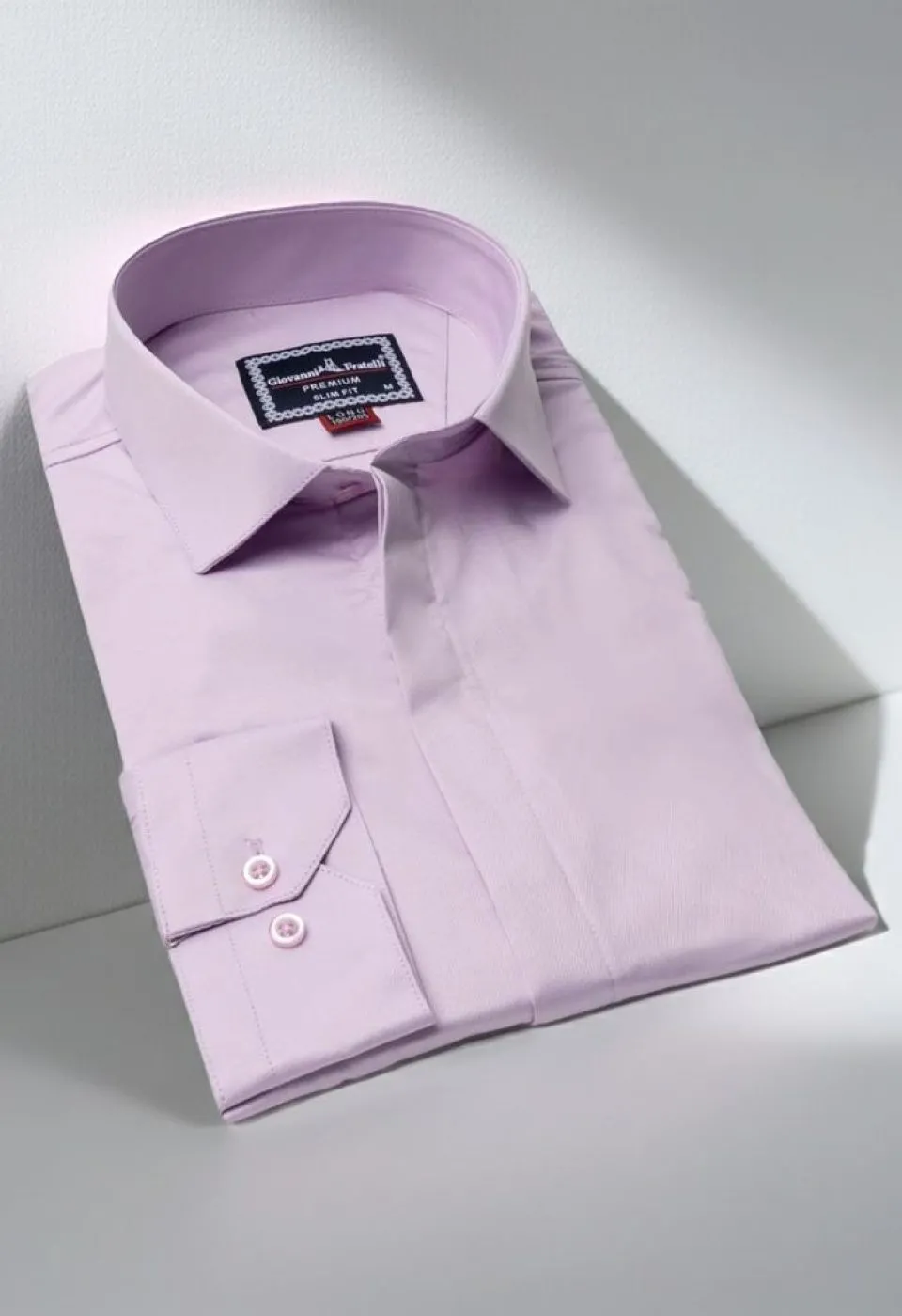 8 Drop Slim Fit Uzun Kol Düz Renk Saten Erkek Gömlek 3GMK327046005