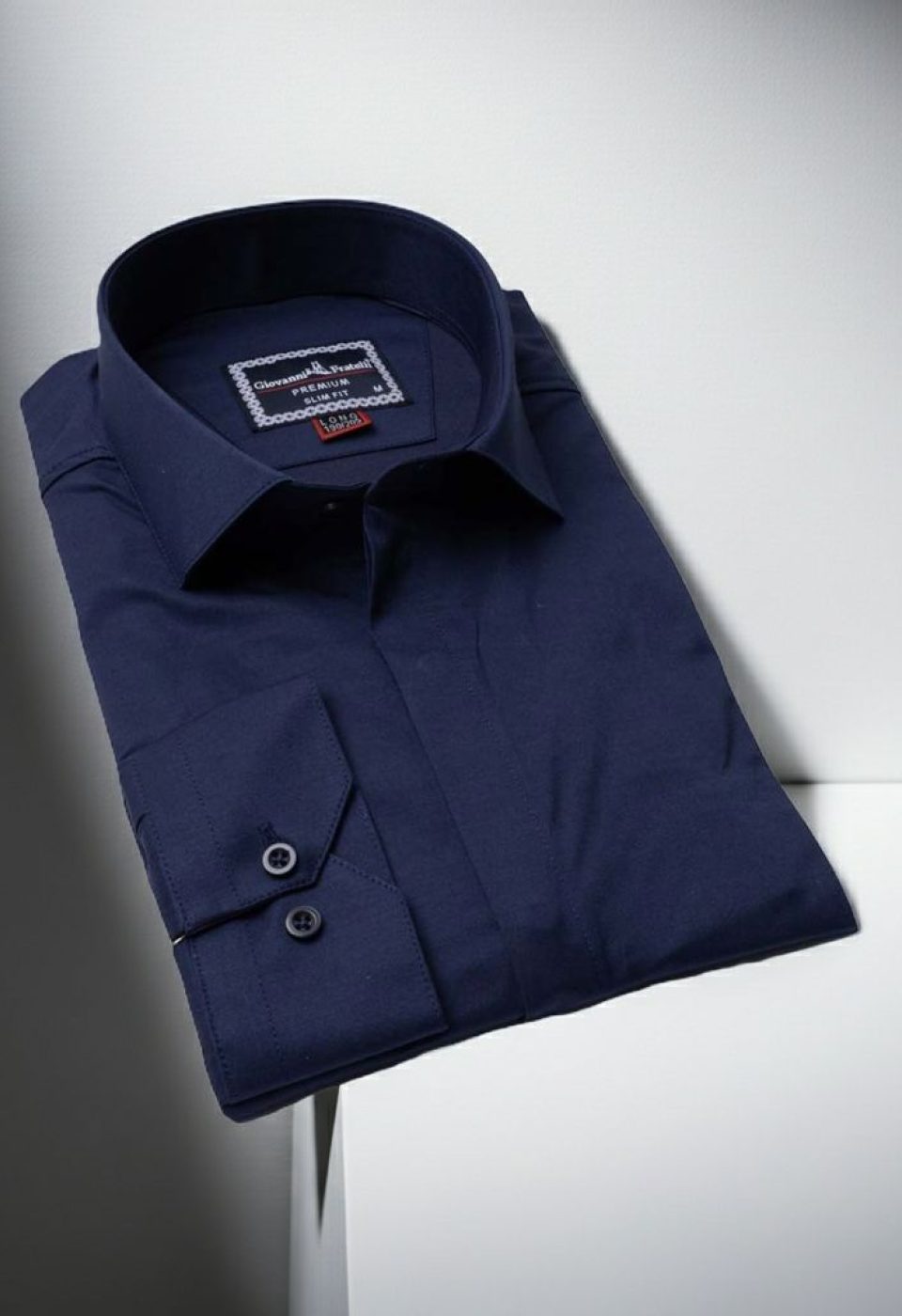 8 Drop Slim Fit Uzun Kol Düz Renk Saten Erkek Gömlek 3GMK327046006 - Giovanni Fratelli
