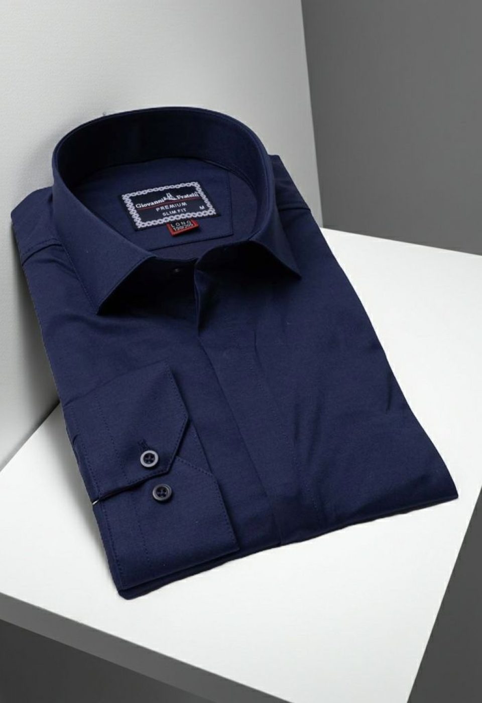 8 Drop Slim Fit Uzun Kol Düz Renk Saten Erkek Gömlek 3GMK327046006 - Giovanni Fratelli