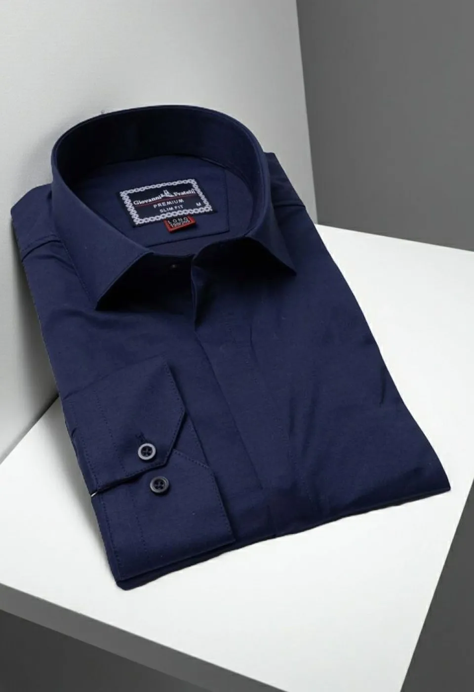 8 Drop Slim Fit Uzun Kol Düz Renk Saten Erkek Gömlek 3GMK327046006
