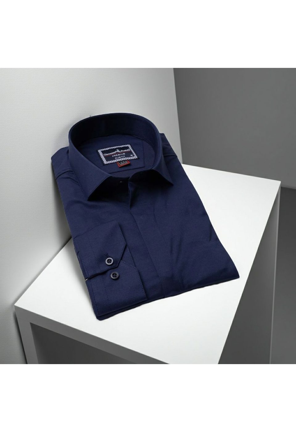 8 Drop Slim Fit Uzun Kol Düz Renk Saten Erkek Gömlek 3GMK327046006 - Giovanni Fratelli