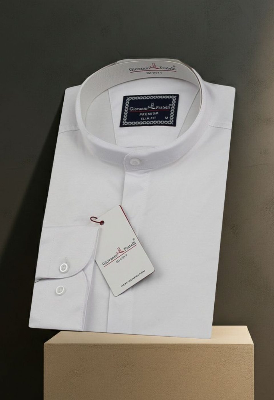 Slim Fit Kısa Kol Düz Renk Hakim Yaka Saten Erkek Gömlek 3GMK327047001 - Giovanni Fratelli