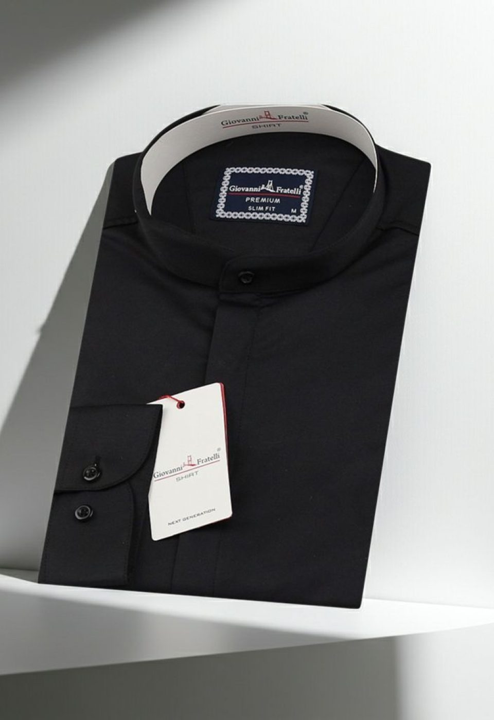 Slim Fit Kısa Kol Düz Renk Hakim Yaka Saten Erkek Gömlek 3GMK327047003 - Giovanni Fratelli