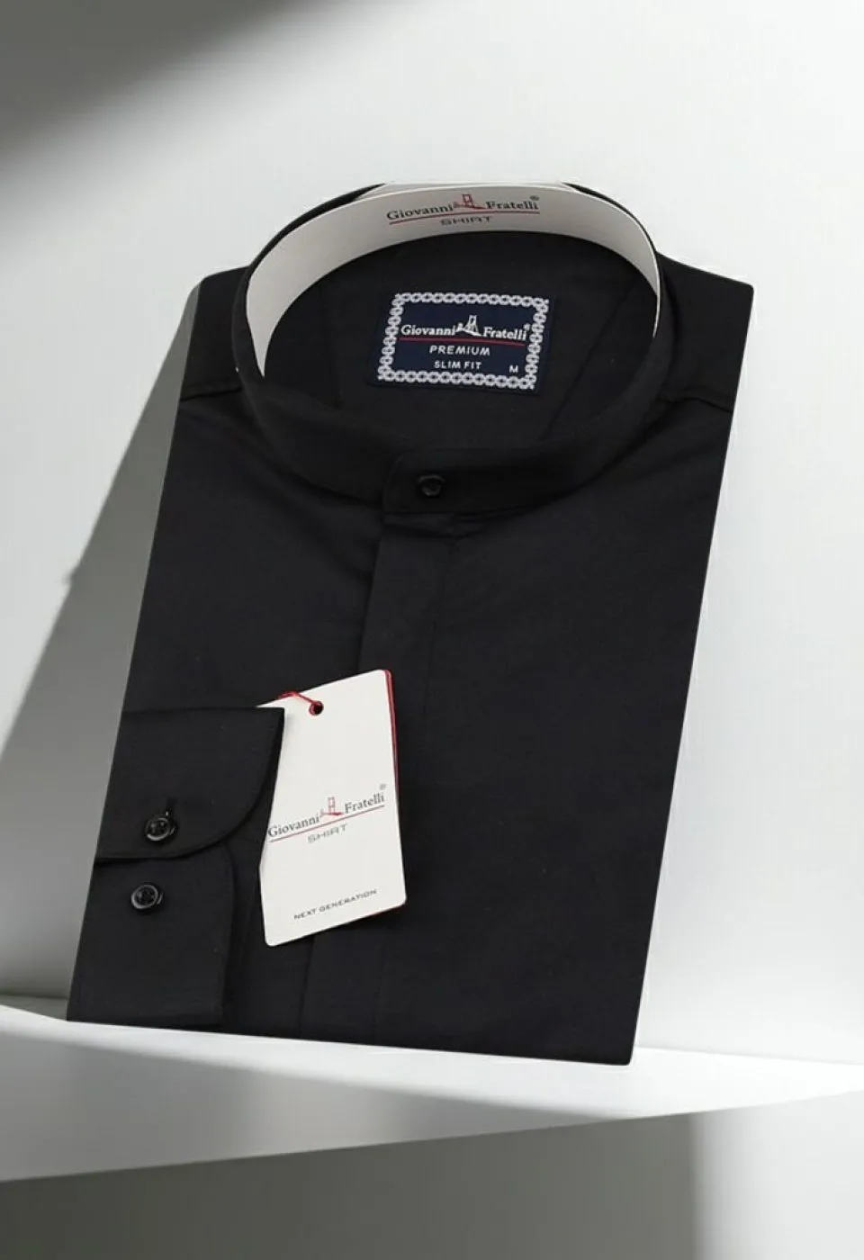 Slim Fit Uzun Kol Düz Renk Hakim Yaka Saten Erkek Gömlek 3GMK327047003