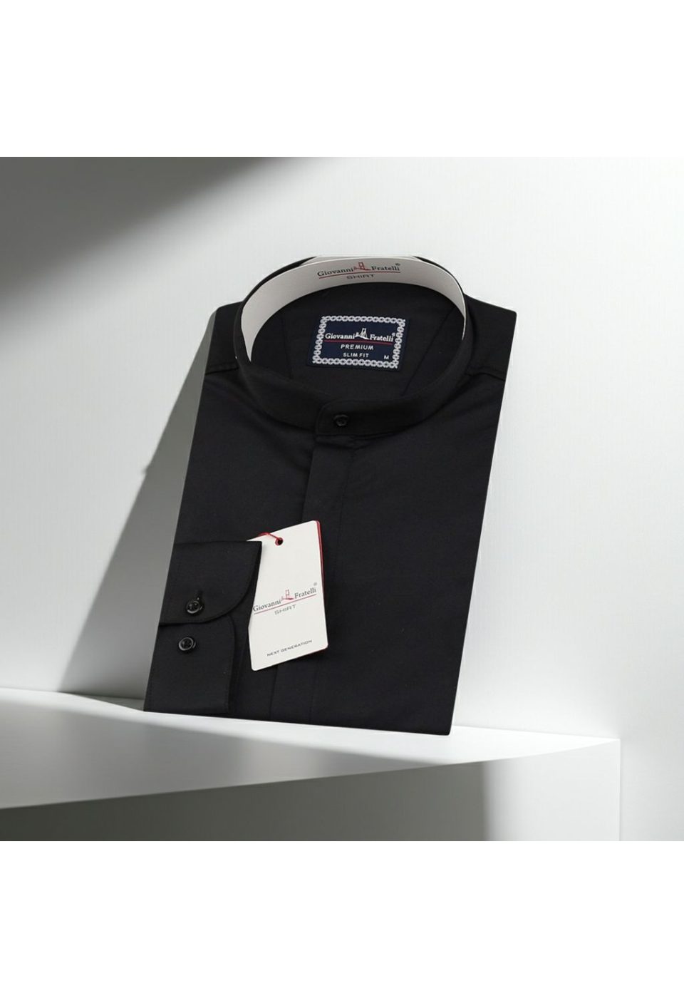 Slim Fit Kısa Kol Düz Renk Hakim Yaka Saten Erkek Gömlek 3GMK327047003 - Giovanni Fratelli