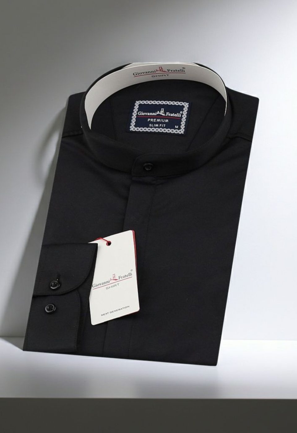 Slim Fit Kısa Kol Düz Renk Hakim Yaka Saten Erkek Gömlek 3GMK327047003 - Giovanni Fratelli