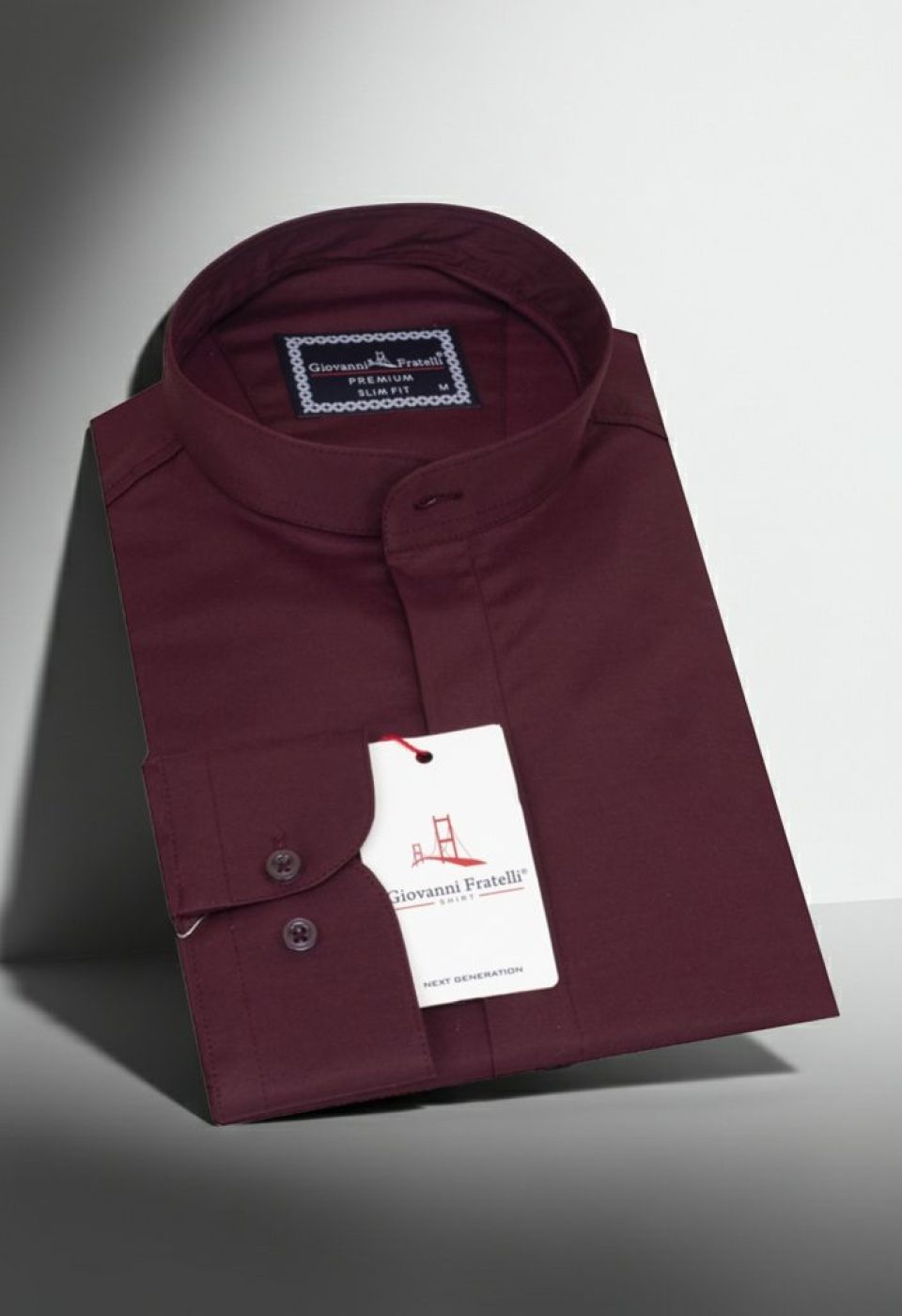 Slim Fit Kısa Kol Düz Renk Hakim Yaka Saten Erkek Gömlek 3GMK327047005 - Giovanni Fratelli