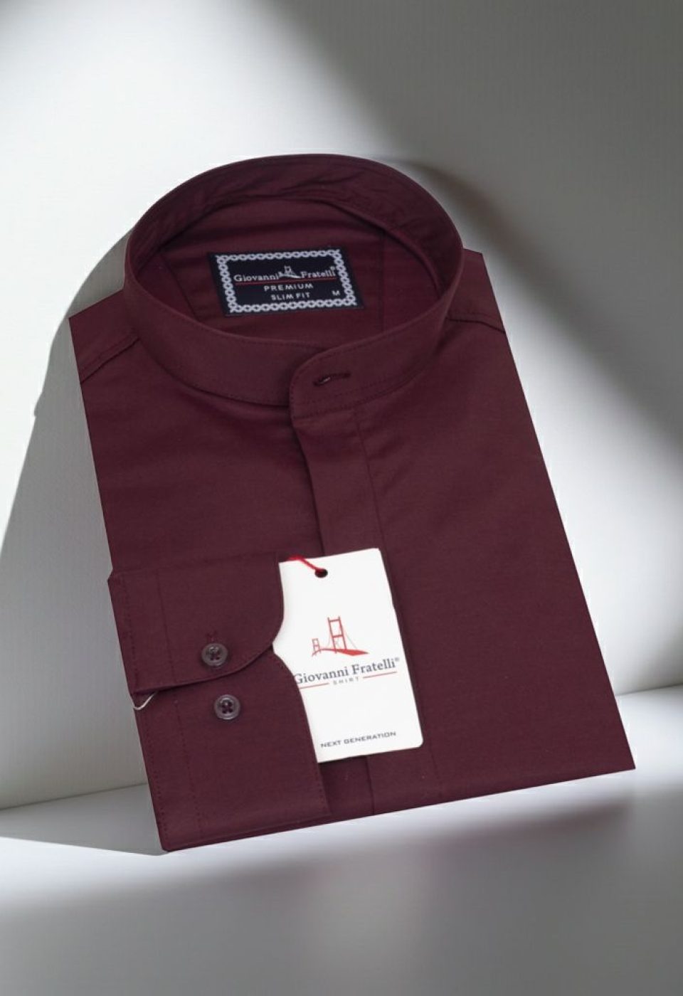 Slim Fit Kısa Kol Düz Renk Hakim Yaka Saten Erkek Gömlek 3GMK327047005 - Giovanni Fratelli