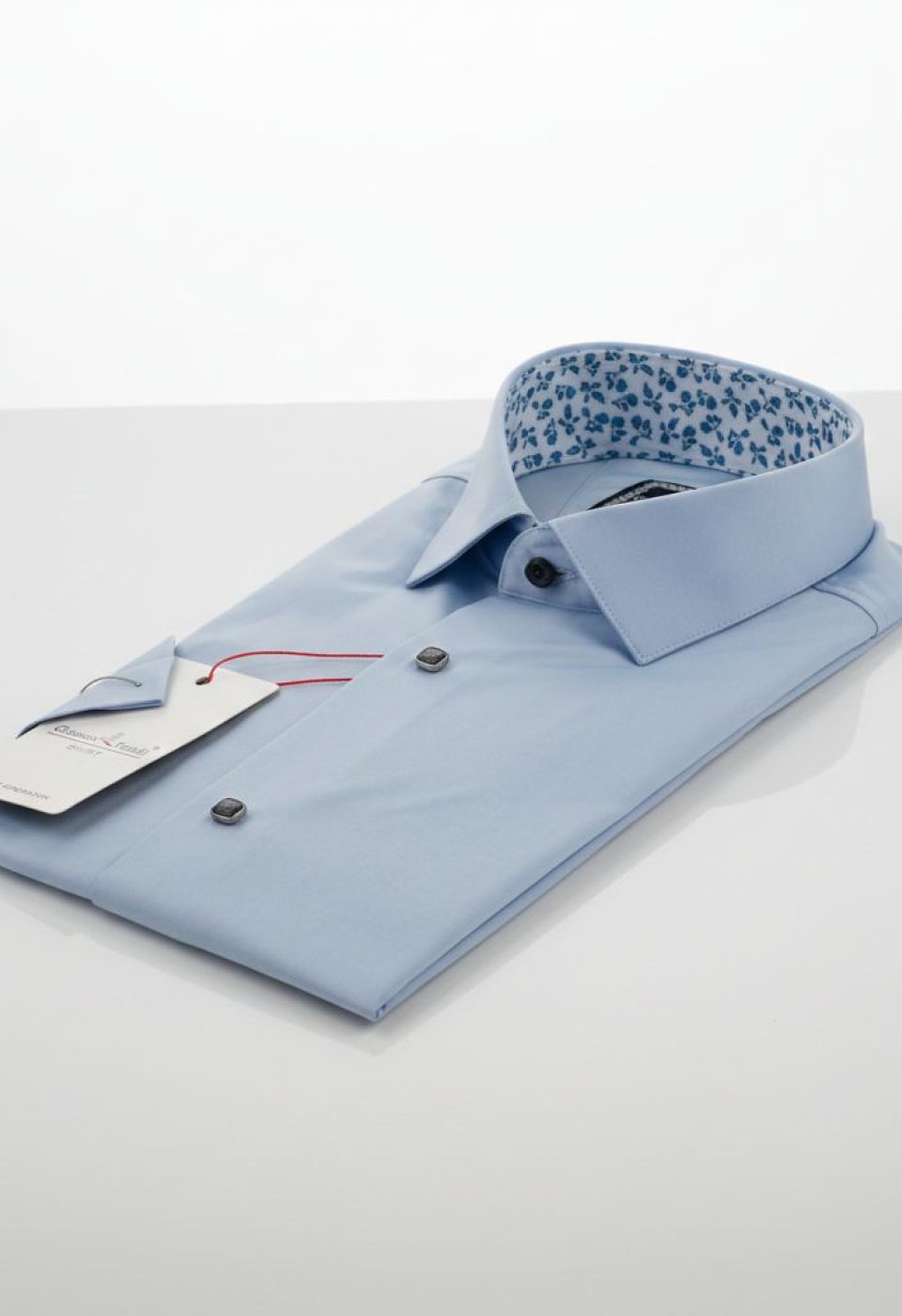 Slim Fit Kısa Kol Düz Renk Saten Erkek Gömlek 3GMK327070003 - Giovanni Fratelli