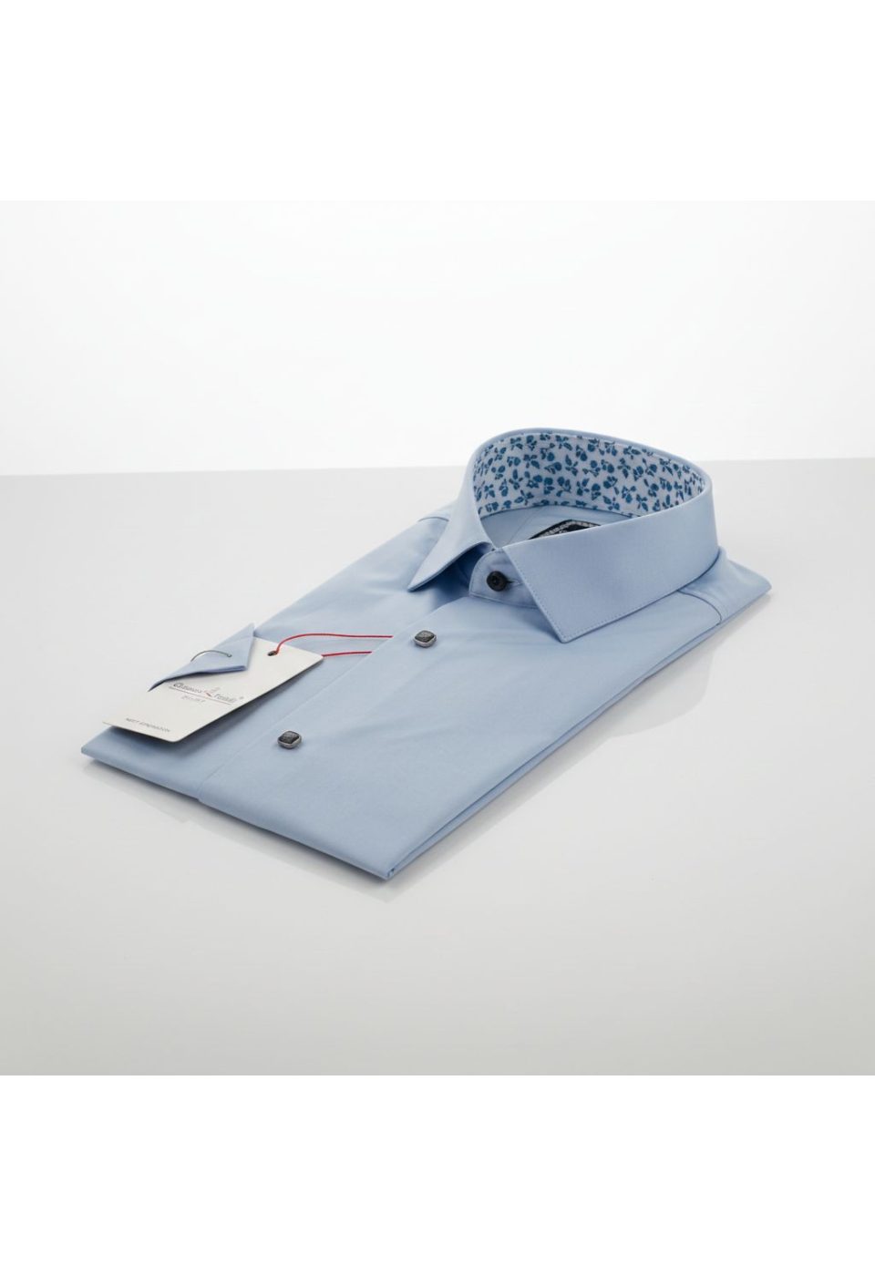 Slim Fit Kısa Kol Düz Renk Saten Erkek Gömlek 3GMK327070003 - Giovanni Fratelli