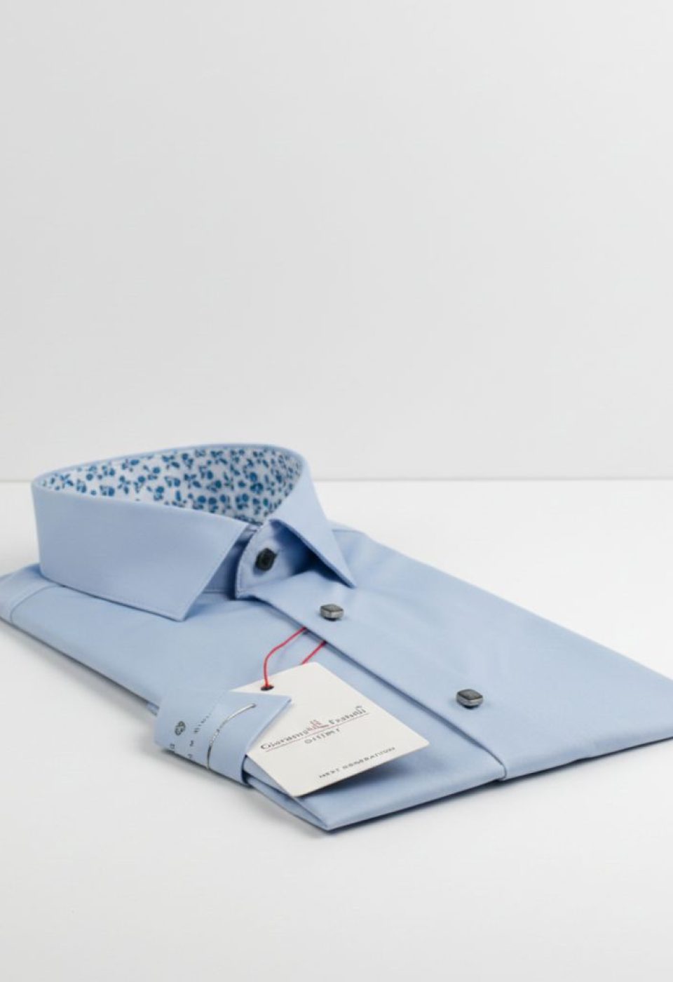 Slim Fit Kısa Kol Düz Renk Saten Erkek Gömlek 3GMK327070003 - Giovanni Fratelli